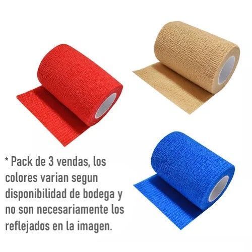 Pack 3 Venda Compatible Con Coban Autoadherente 7.5cm X 4.5m-1