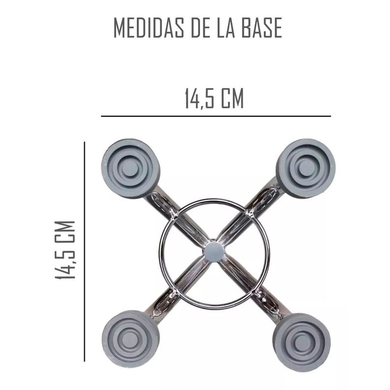 Baston Ortopedico Cuadruple 4 Patas Altura Regulable Tipo T-1