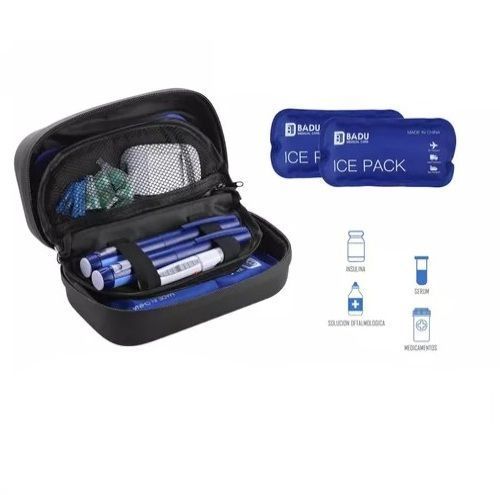 Bolso Estuche De Viaje Cooler Porta Insulina Diabéticos Oneder Negro-3