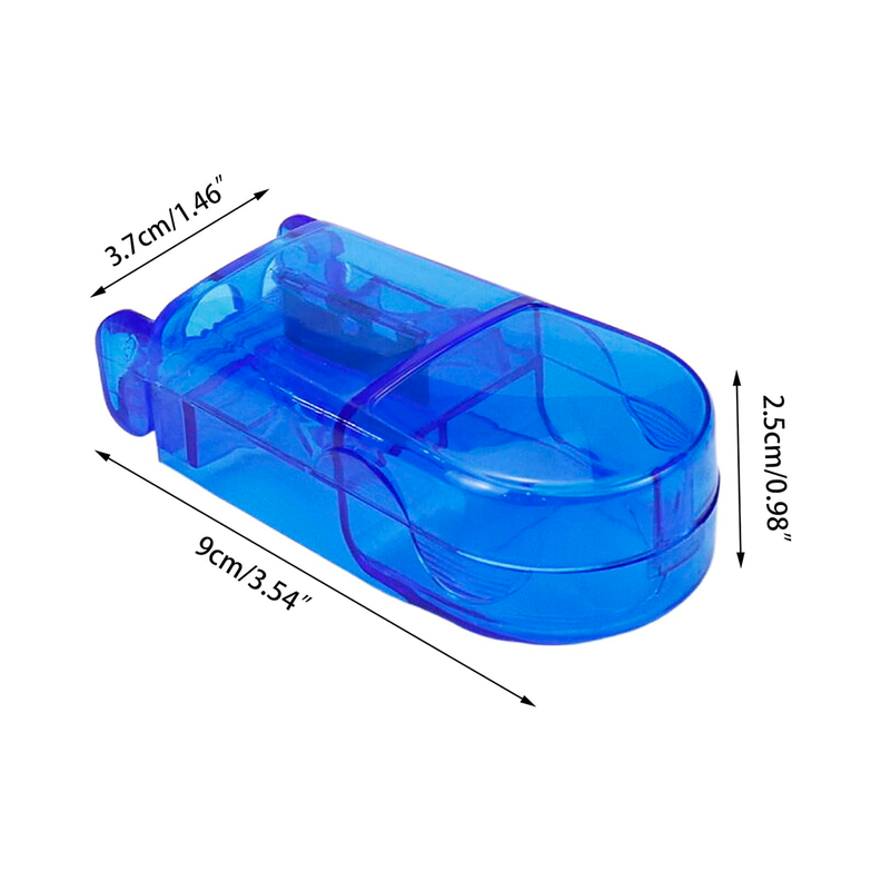 Pastillero Organizador Cortador Divisor Dosificador Pastilla Azul-5