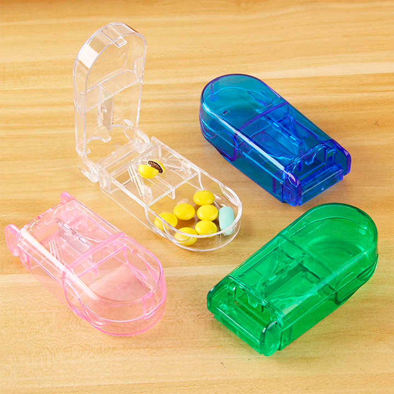 Pastillero Organizador Cortador Divisor Dosificador Pastilla Azul-7