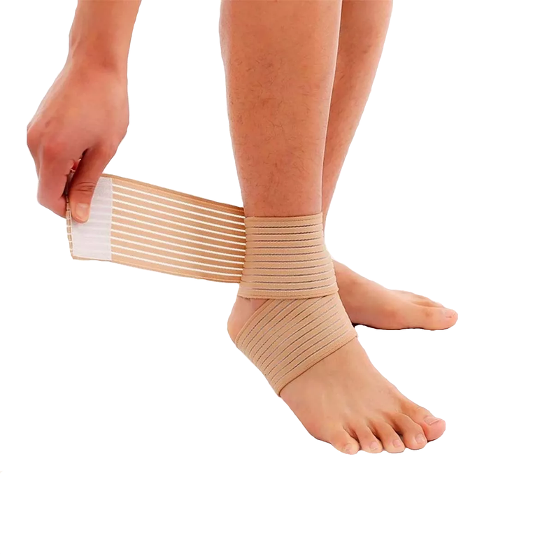 Vendaje Elasticado Soporte De Compresion Tobillo Codo Muneca Beige