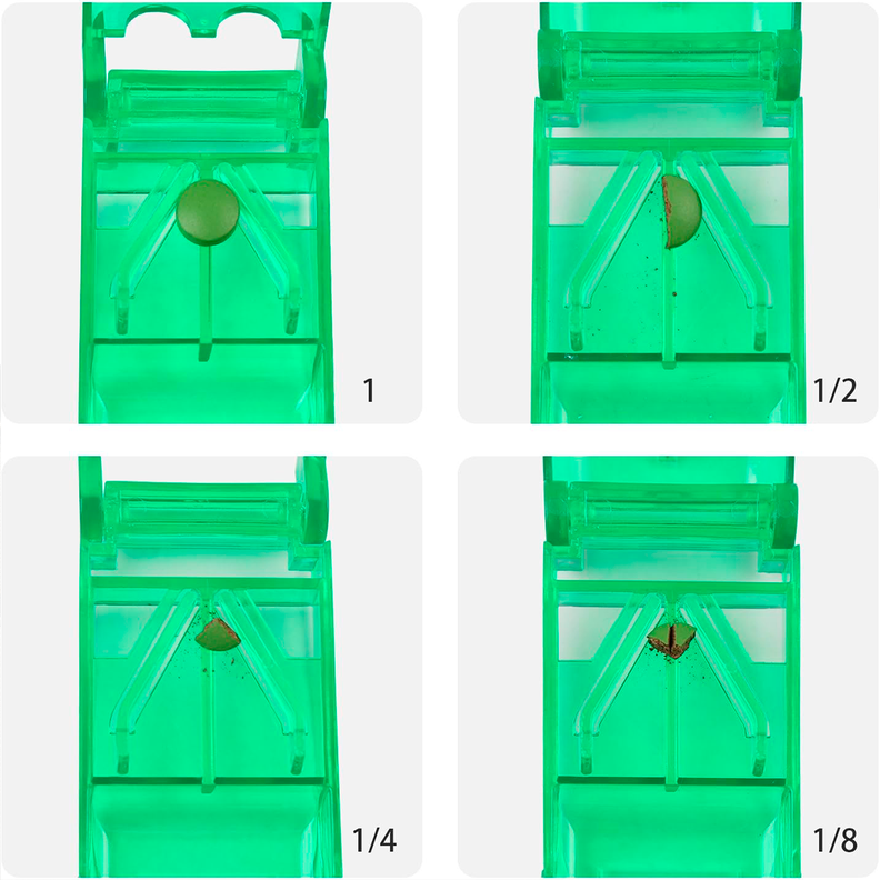 Pastillero Organizador Cortador Divisor Dosificador Pastilla Verde-3