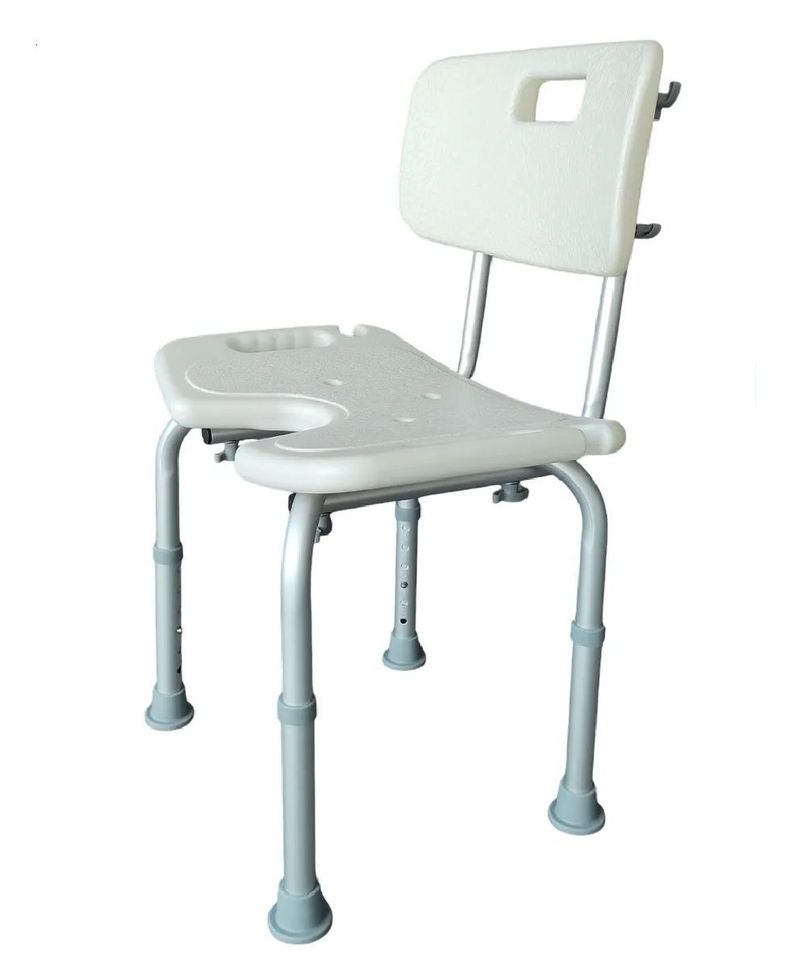 Silla De Ducha Con Rebaje Respaldo Altura Ajustable Aluminio-2