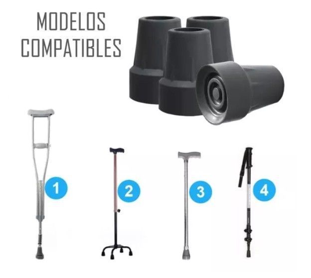 Regaton Para Baston Muleta Par De Goma Repuesto 19mm 2 Unid-3