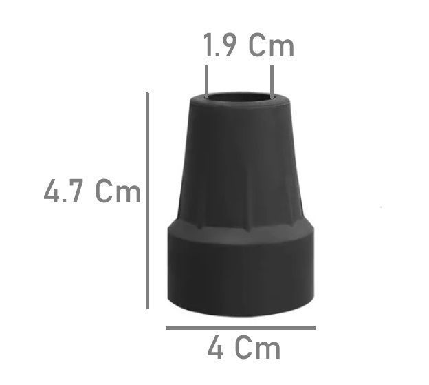 Regaton Para Baston Muleta Par De Goma Repuesto 19mm 2 Unid-1