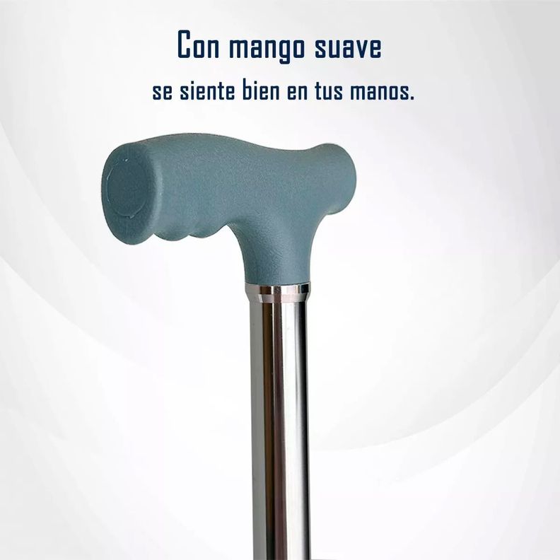 Bastón Ortopedico Altura Regulable Un Apoyo Mango Recto-3