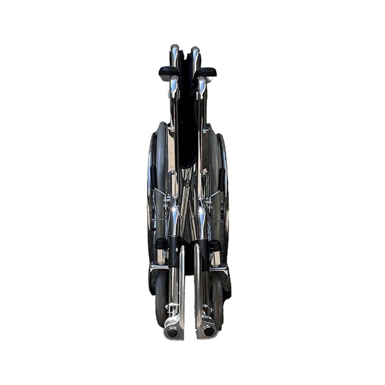 Silla De Ruedas, Ruedas Macizas, Plegable Cromada Oneder-5