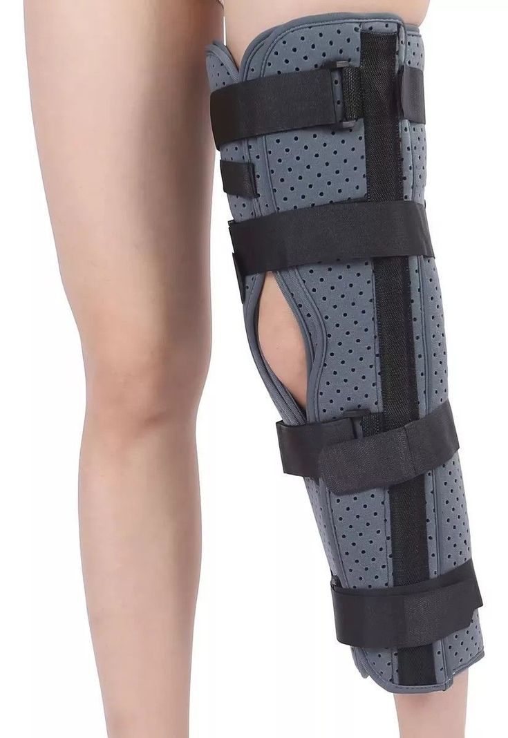 Inmovilizador De Rodilla Largo Con Velcro Ajustable Oneder Talla M-4