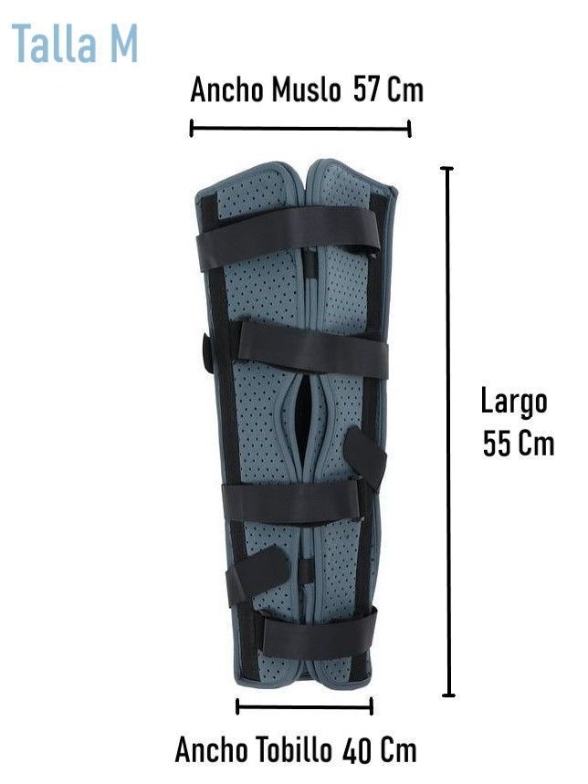Inmovilizador De Rodilla Largo Con Velcro Ajustable Oneder Talla M-1