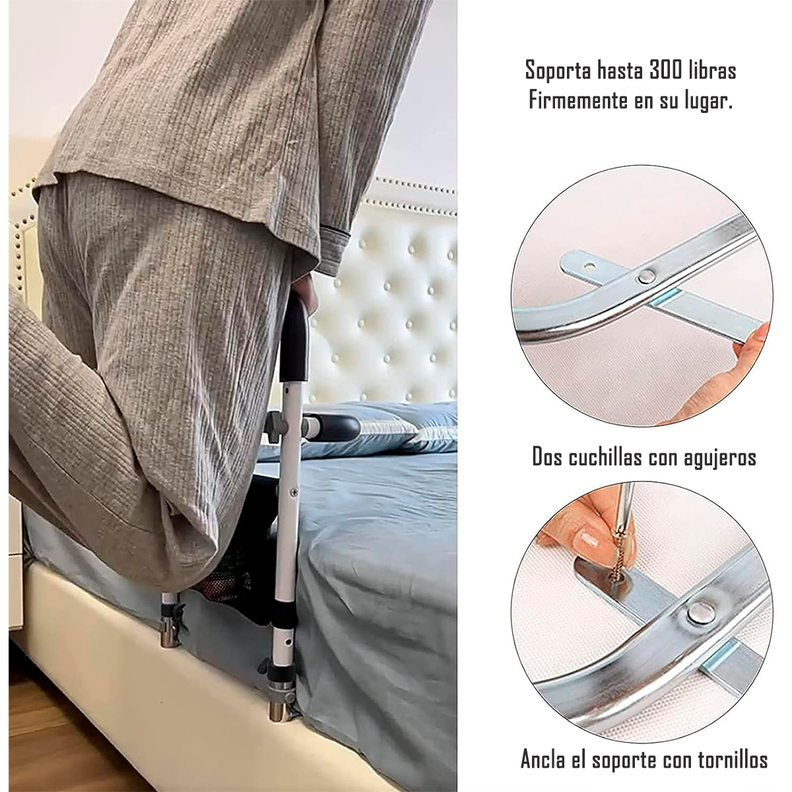 Barra De Seguridad Con Apoyo Baranda Para Cama Adulto Mayor-3
