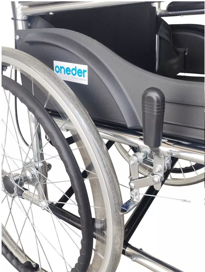Silla De Ruedas Aluminio Liviana Plegable Doble Freno Oneder-2