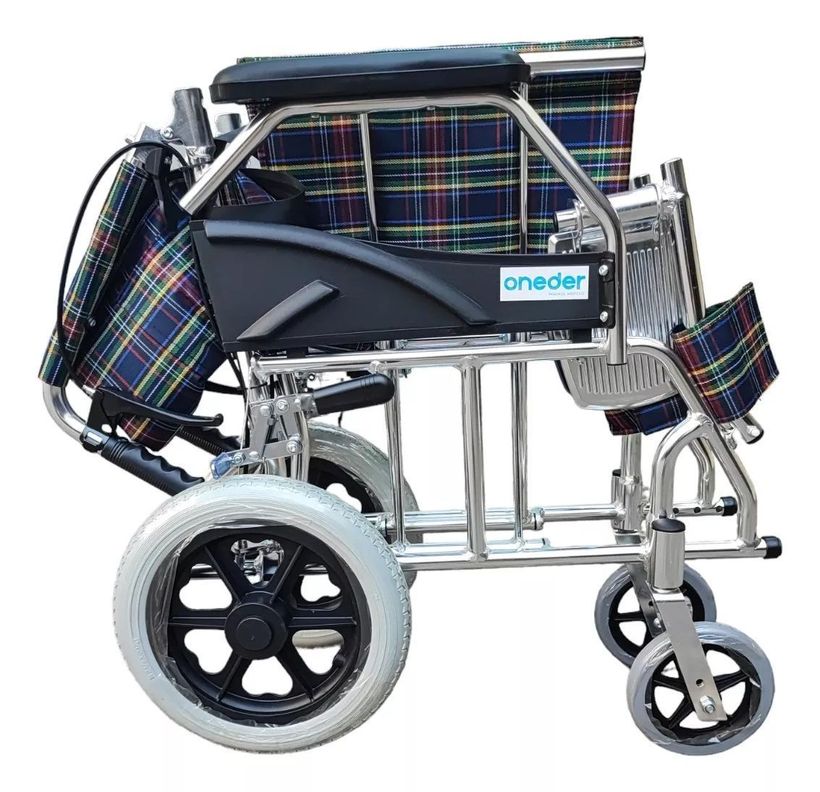 Silla De Ruedas Paseo Y Traslado Freno Doble De Aluminio-2
