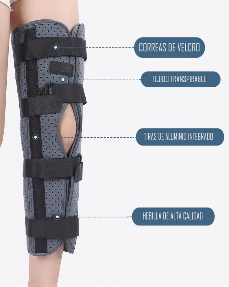 Inmovilizador Rodilla Tripanel Con Velcro Ajustable Talla S-5