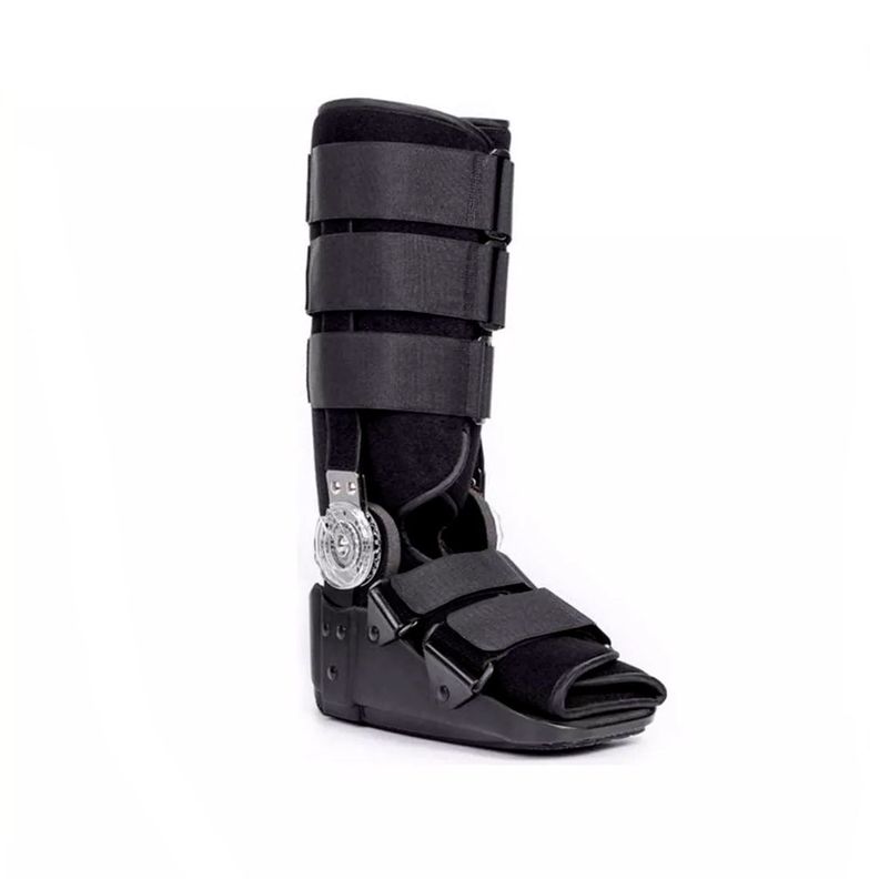 Bota Ortopedica Larga Negra Con Rom Angulo Regulable Talla L-0