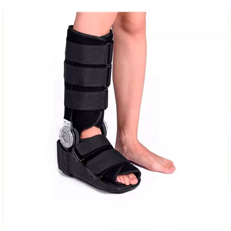 Bota Ortopedica Larga Negra Con Rom Angulo Regulable Talla L-3