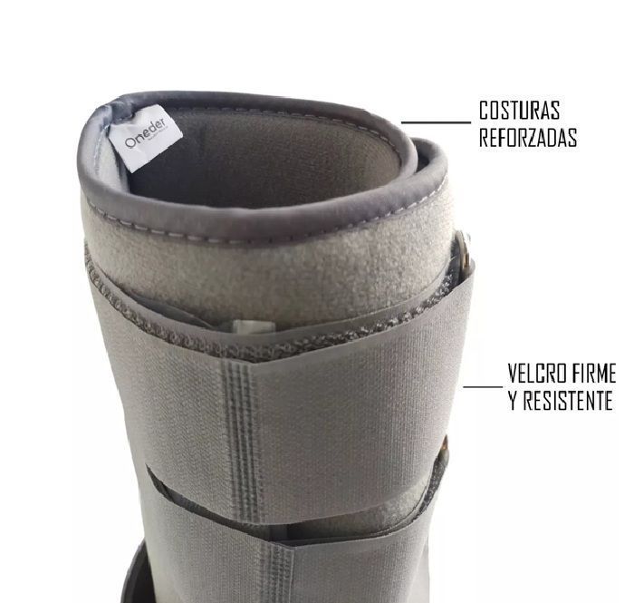 Bota Ortopedica Larga Inmovilizadora Tobillo Gris Talla S-3