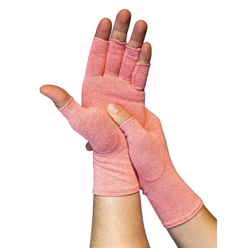 Guantes De Compresión Artritis Artrosis Tenditis Rosado L-0