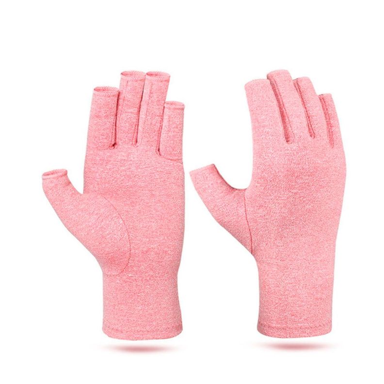 Guantes De Compresión Artritis Artrosis Tenditis Rosado L-5