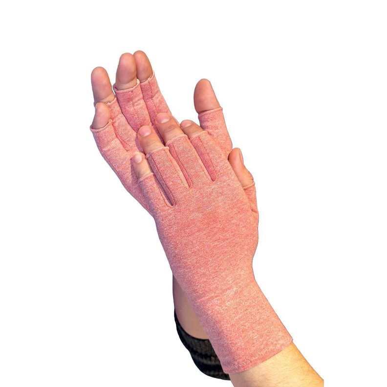 Guantes De Compresión Artritis Artrosis Tenditis Rosado L-6