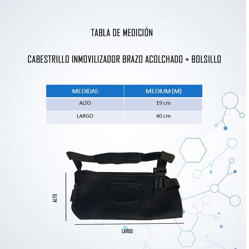 Cabestrillo Inmovilizador Brazo Acolchado Bolsillo Oneder-1