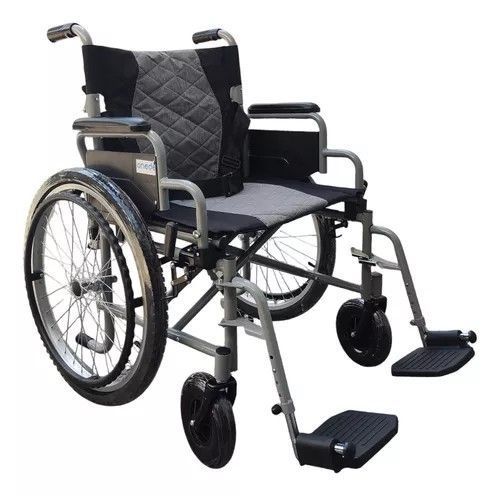 Silla De Ruedas Aluminio Apoya Brazos Desmontables Plegable-0