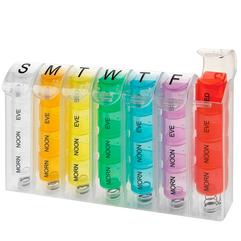 Pastillero Organizador Semanal 4 Tomas Diarias X 7 Dias-0