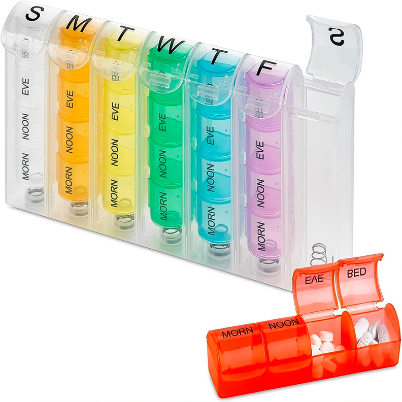 Pastillero Organizador Semanal 4 Tomas Diarias X 7 Dias-3