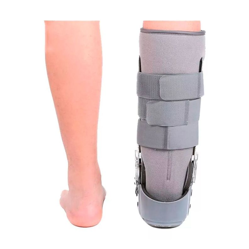Bota Ortopedica Larga Gris Con Rom Angulo Regulable Talla M-4