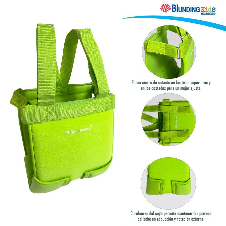 Cojín O Pañal De Frejka Pediatrico Blunding Verde Talla L-2