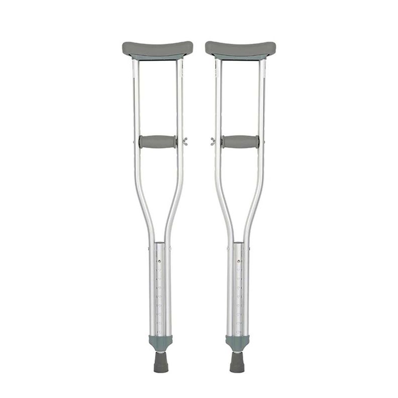 Muleta Ortopédica De Aluminio Con Altura Regulable Liviana-0
