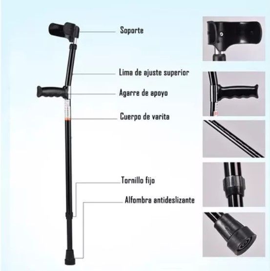 Unidad Baston Canadiense Codera Fija Regulable Ortopedico-4