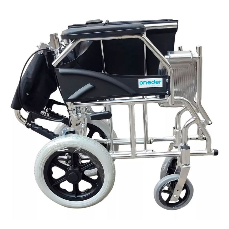 Silla De Ruedas Liviana De Paseo Aluminio Plegable Oneder-3