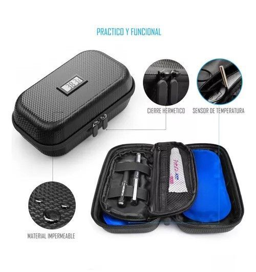 Bolso Estuche De Viaje Cooler Porta Insulina Diabéticos Oneder Gris-1