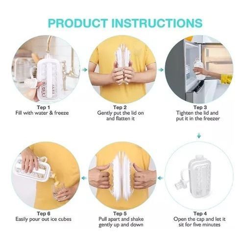 Botella Para Hacer Cubitos De Hielo Multifuncional Portátil-4