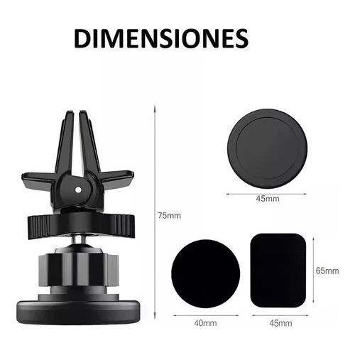 Porta Celular Soporte Para Automóvil Con Imán Tipo Pinza-2