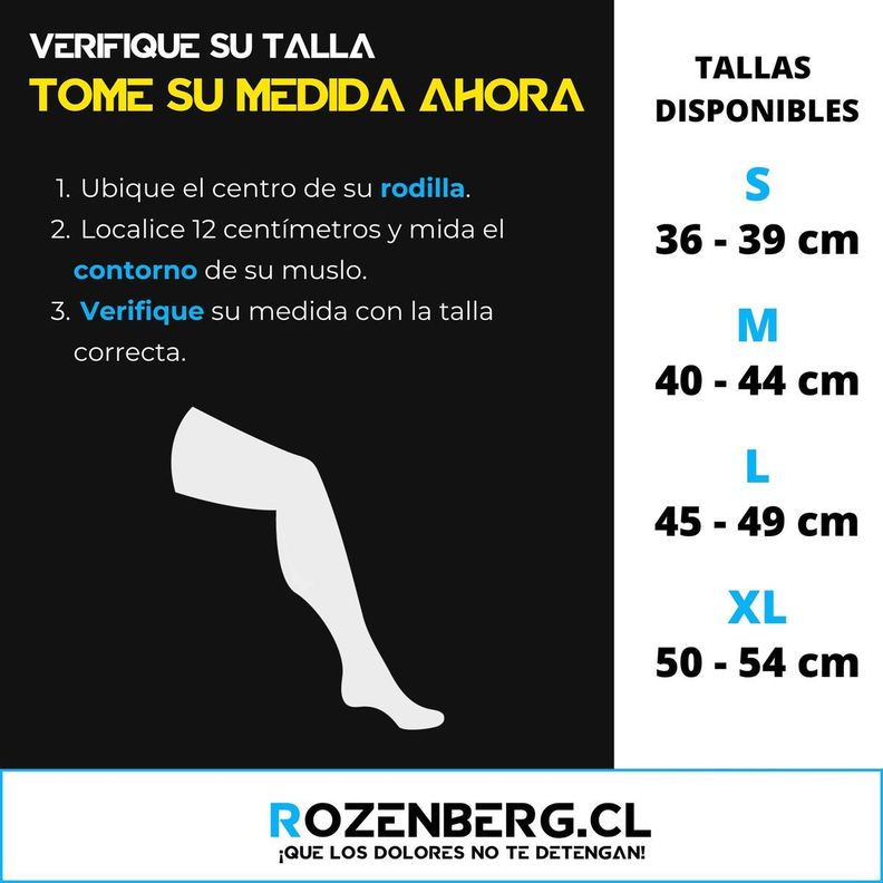 Rodillera de compresión con fibra de Cobre Rozenberg - 1 Par-1