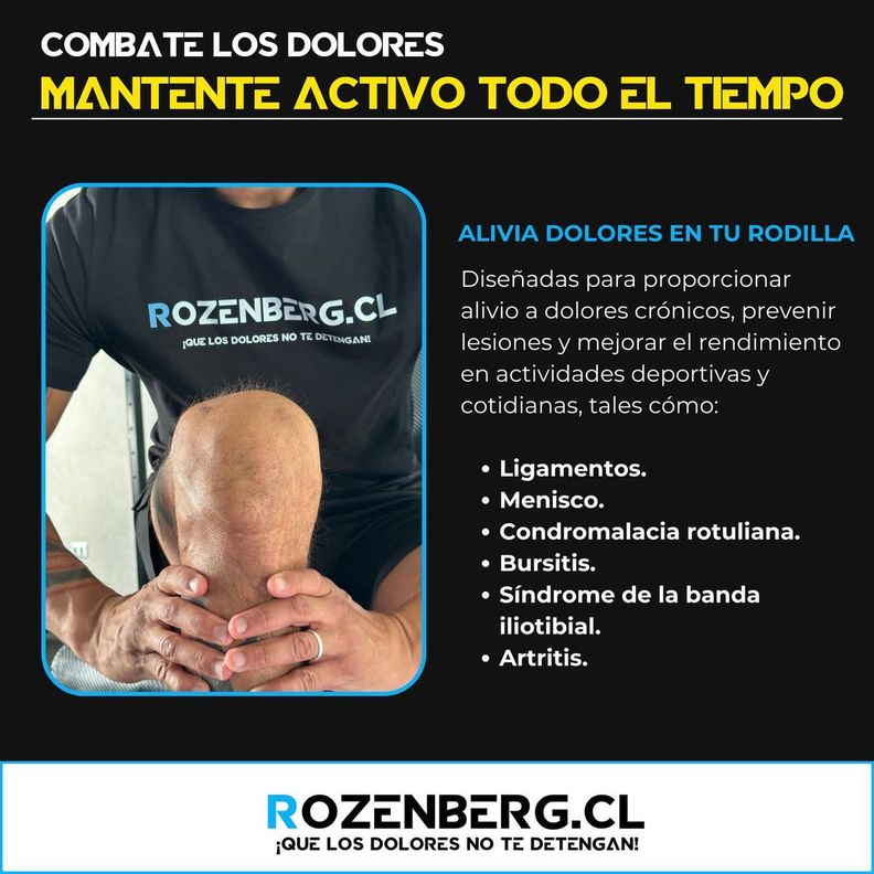 Rodillera de compresión con fibra de Cobre Rozenberg - 1 Par-2