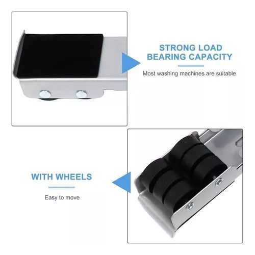 Base Móvil Ajustable Soporte Ruedas Para Lavadora Nevera-3