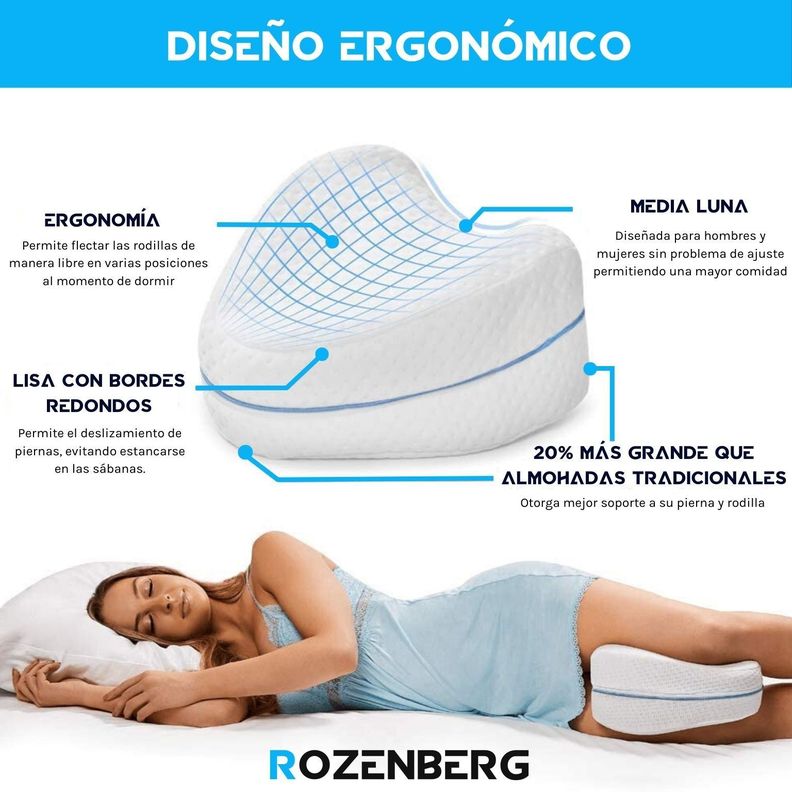 Almohada Ergonómica para Piernas Rozenberg - 1 Par-2