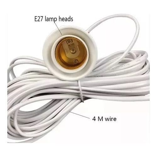 Soquete E27 Con Interruptor Cable 8 Metros Con Enchufe-3