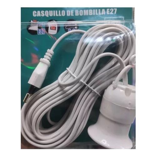 Soquete E27 Con Interruptor Cable 8 Metros Con Enchufe-2