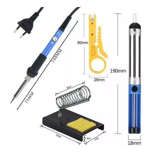 Kit Eléctrico Cautín 220v 60w Regulable Bisutime Bs-908-2