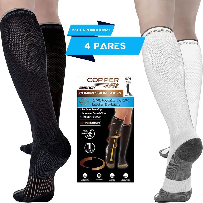 Calcetines de Compresión con Fibra Cobre Rozenberg - 4 Pares-1