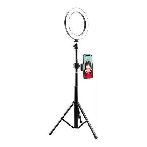 Aro De Luz 26cm Con Tripode 2mtr Selfie Ring Light Pedestal-0