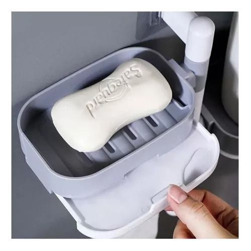 Organizador De Ducha Jabonera Toallas Giratoria Baño Repisa-3