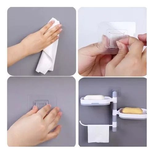 Organizador De Ducha Jabonera Toallas Giratoria Baño Repisa-2