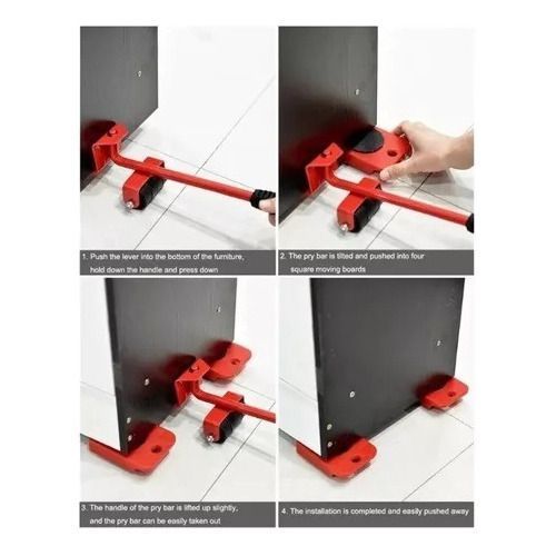 Elevador+ruedas Palanca Para Mover Muebles Nevera Deslizador-2