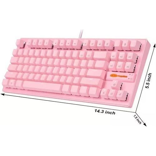 Kit Gamer Rosado Onikuma Teclado G25 Led + Mouse Rgb Cw905-2