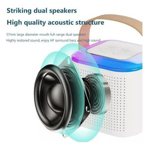 Parlante Mini Set De Karaoke Estéreo Portátil Bluetooth-4